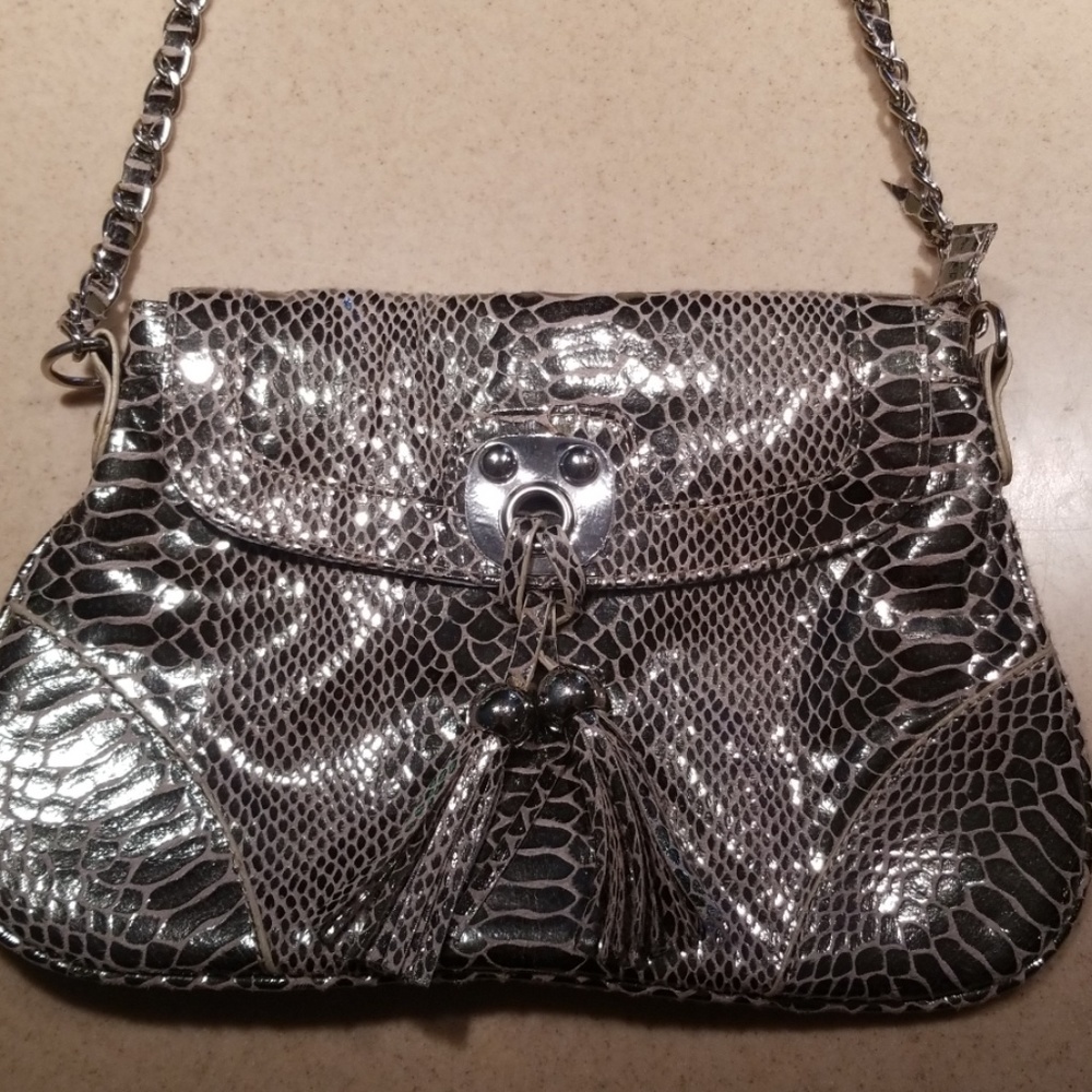 Faux snake skin purse